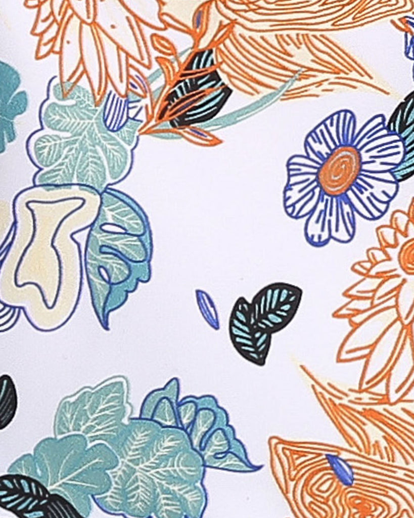 SecretGarden Orange Floral Swim Trunks