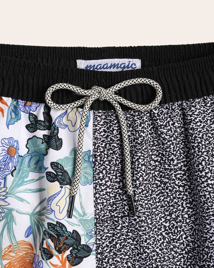 SecretGarden Orange Floral Swim Trunks