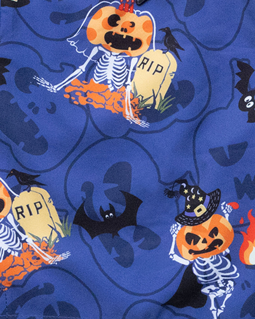 SpookySkull Halloween Party Swim Trunks