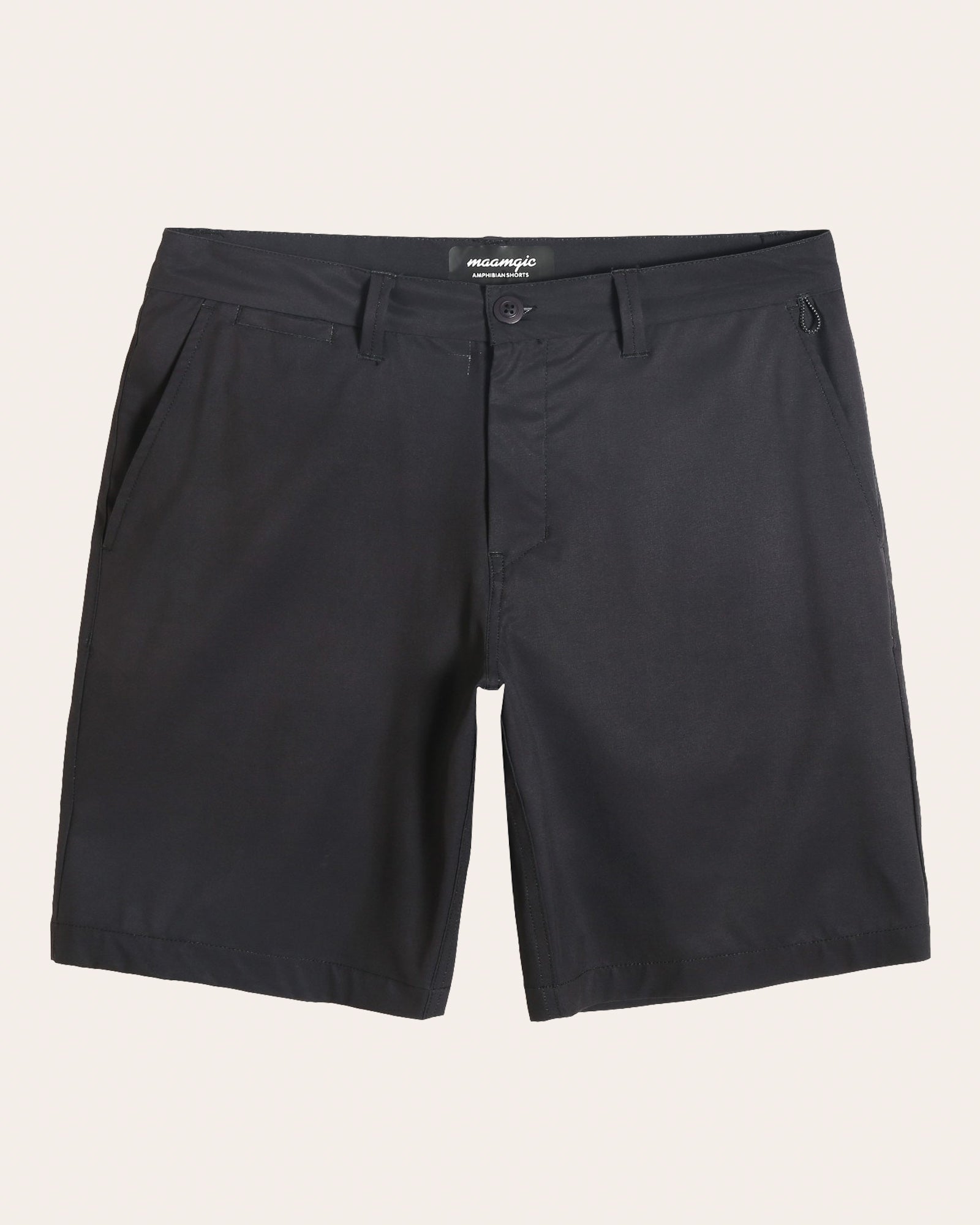 StrokeSolid Slim-fit Golf Shorts, Black Maamgic – maamgic