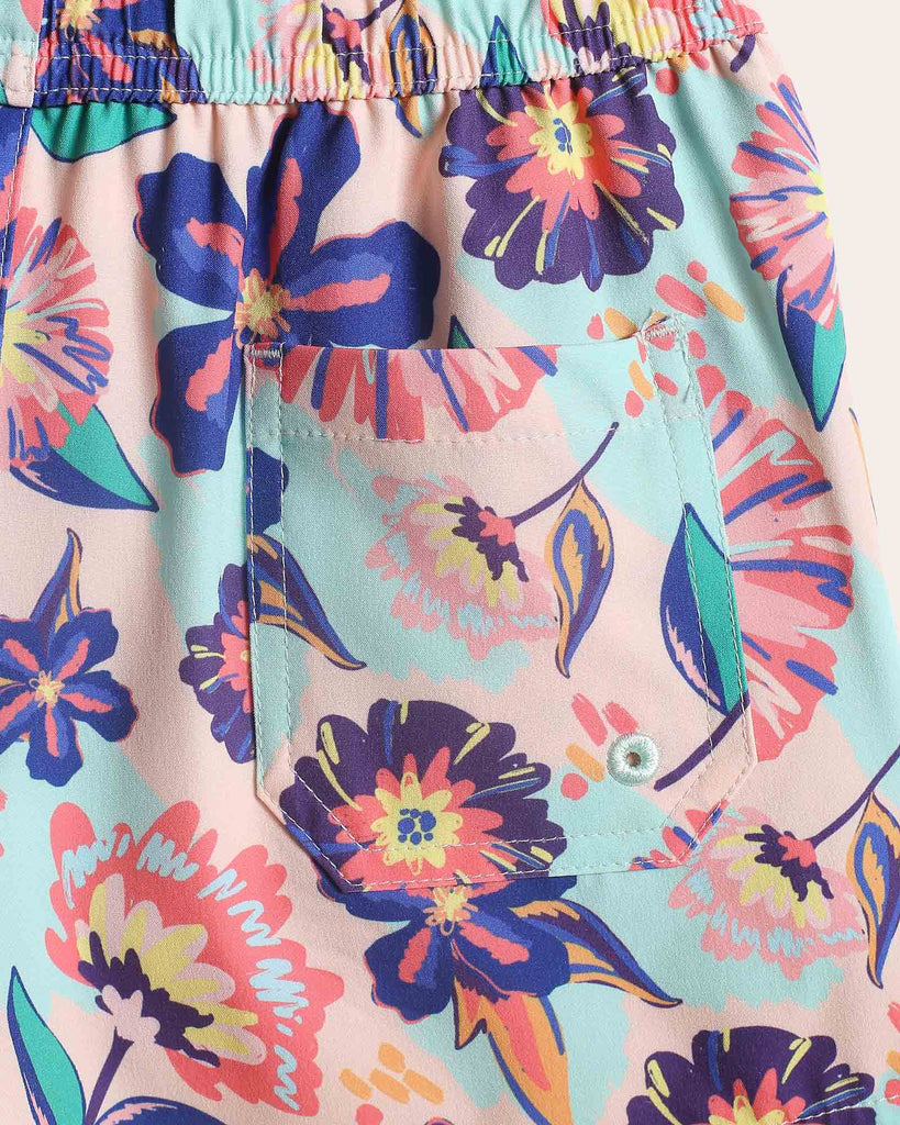 SummerJoy Kids Flowers Swim Trunks