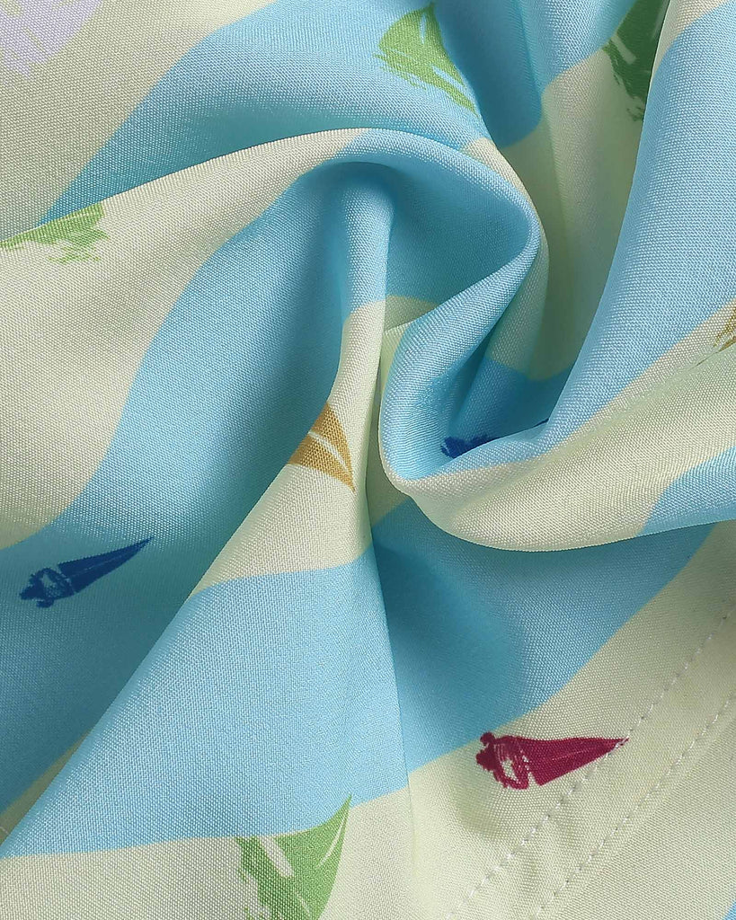 SummerJoy Kids Striped Sailboat Swim Trunks