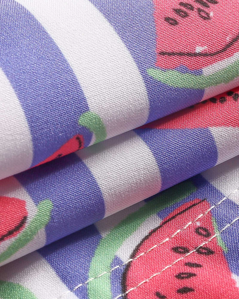 SummerJoy Kids Striped Watermelon Swim Trunks