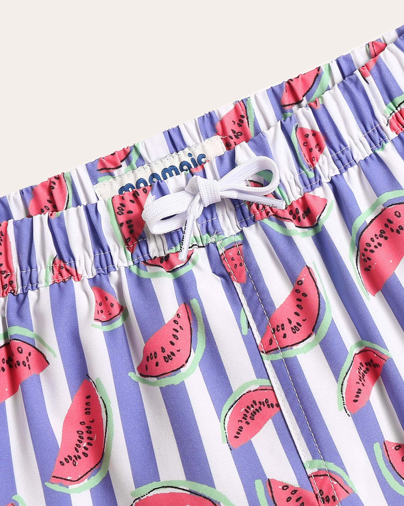 SummerJoy Kids Striped Watermelon Swim Trunks