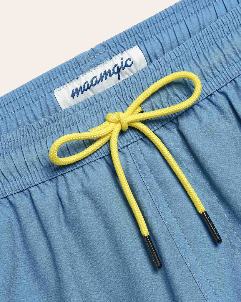 SunPop Short Liner Swim Trunks, Blue and Yellow | Maamgic