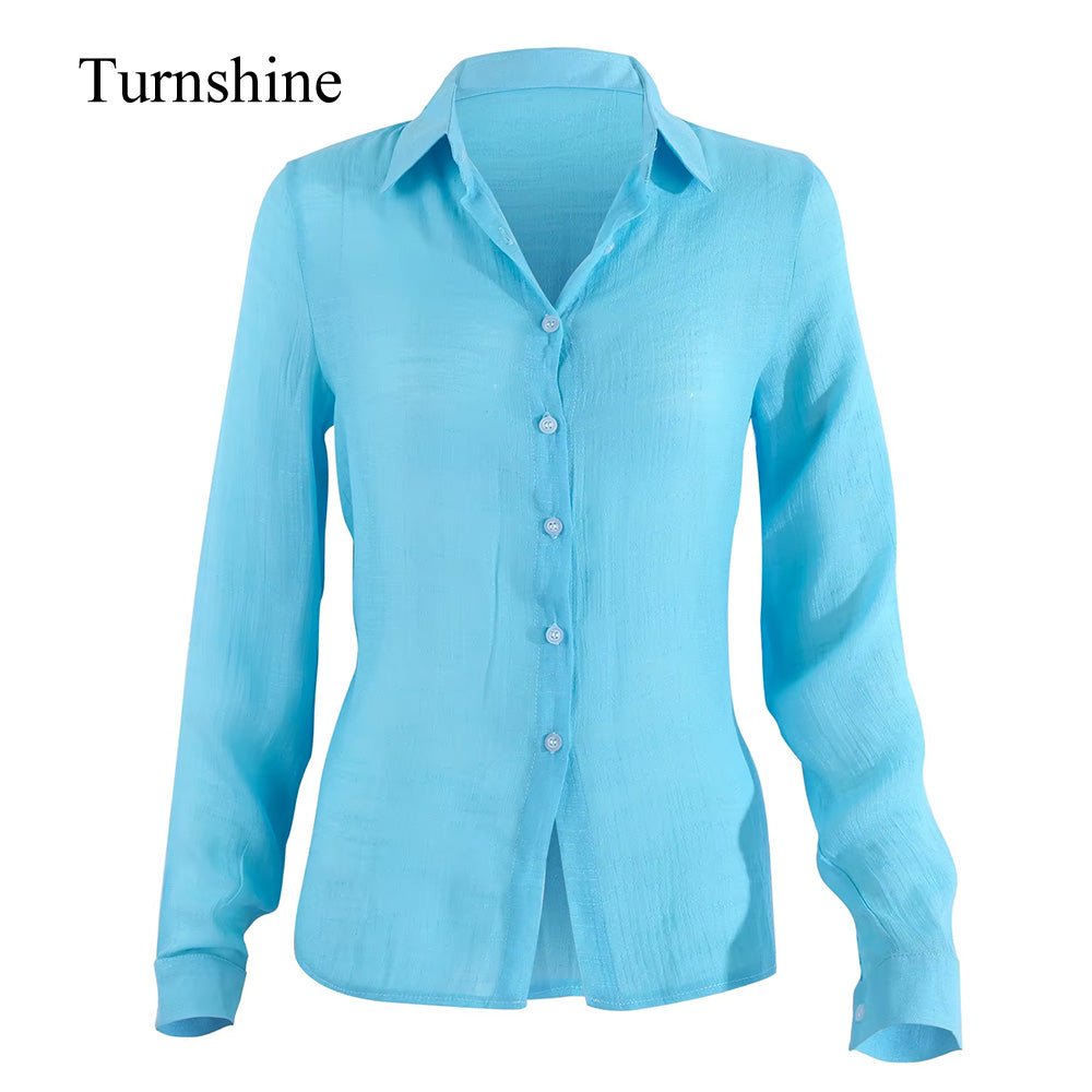 Turnshine Women's New Cotton And Linen Shirt