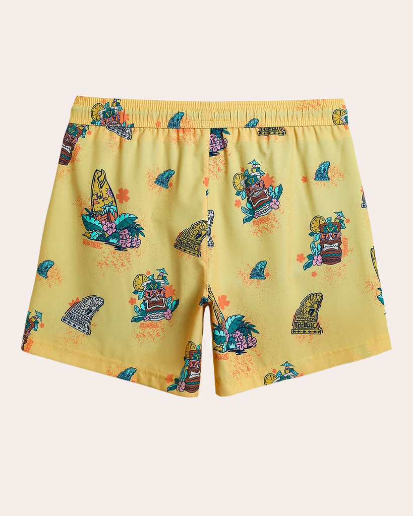 VivaVacay Mayan Cartoon Swim Trunks