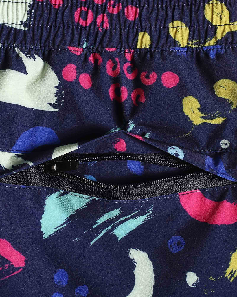 VividGeo Long Lined Gym Shorts