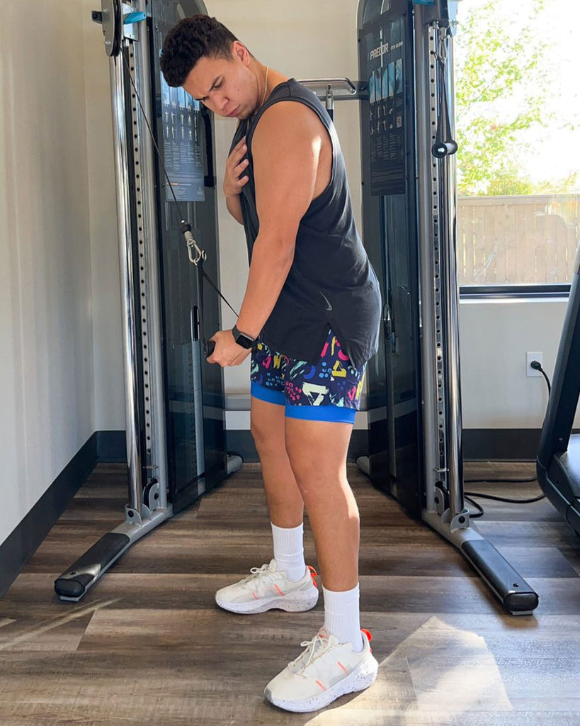 VividGeo Long Lined Gym Shorts