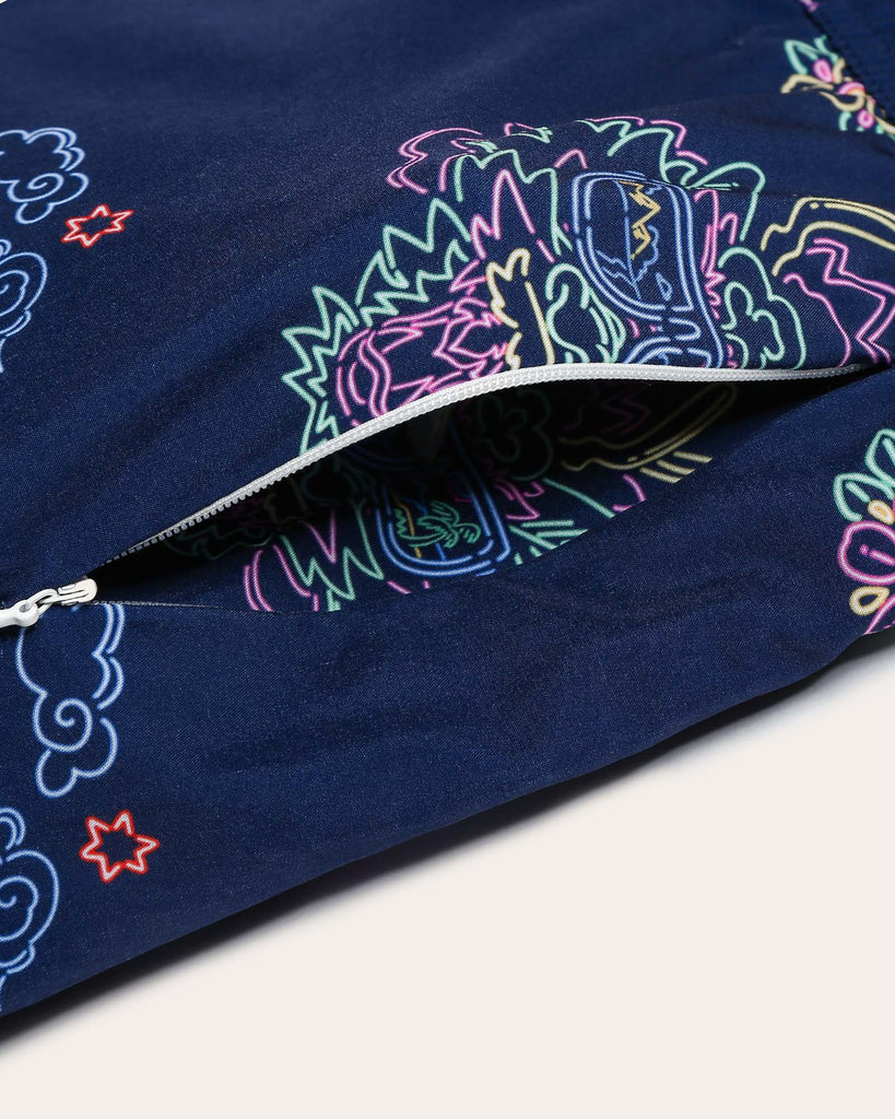 YanLong Neon Dragon Swim Trunks