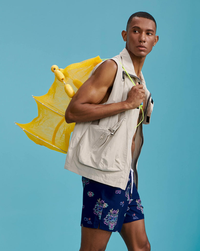 YanLong Neon Dragon Swim Trunks