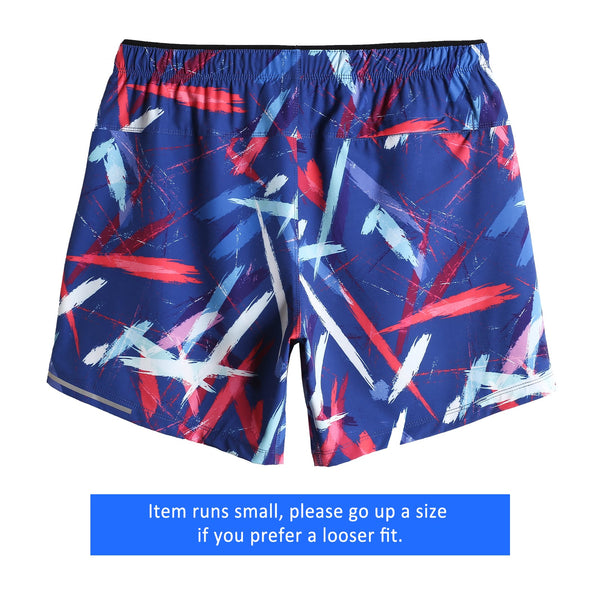 6 Inch Blue Dynamic Running Workout Shorts