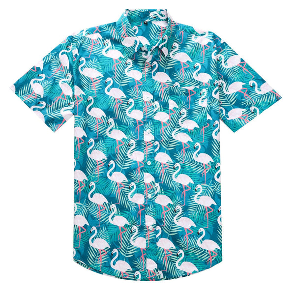 Short Sleeve Flamingo Hawaiian Shirts