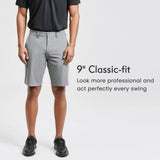Men's 9 Inseam Slim-fit Golf Shorts