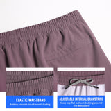 2 in 1 Stretch Long Lined Fuchsia Gym Shorts