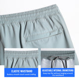 2 in 1 Stretch Short Lined Light Grey Gym Shorts
