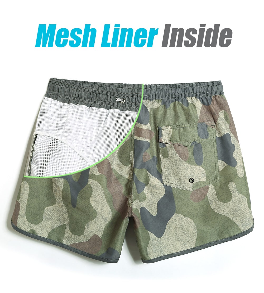  ISMV Camouflage Pattern Men's Swim Trunks with Compression  Liner Swim Shorts Quick Dry Swimwear Bathing Suits M : Clothing, Shoes &  Jewelry