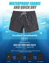 4.5 Inch Short Swim Trunks Slim Fit - Dark Gray