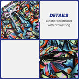 5.5 Inch Inseam Stretch Abstract Printed Swim Trunks