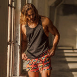 6 Inch Red Tiger Running Workout Shorts