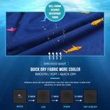7 Inch Inseam Blue Shark Swim Trunks