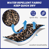7 Inch Inseam Stretch Leopard Print Swim Trunks