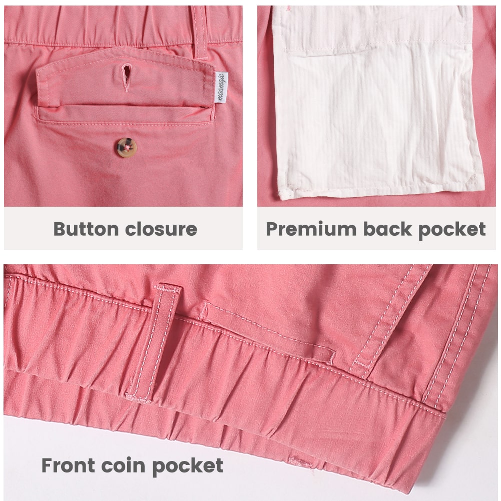 Maamgic-5.5InchCottonCasualWearShorts-pink_1