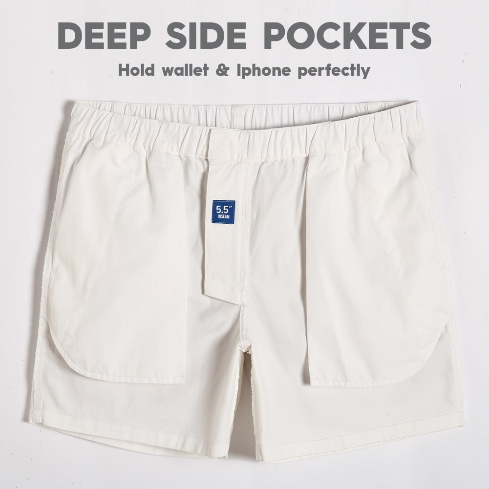 Maamgic-5.5InchCottonCasualWearShorts-white_6